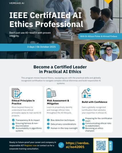 IEEE CertifAIEd AI Ethics Professional - October cohort: 6 Oct 2025