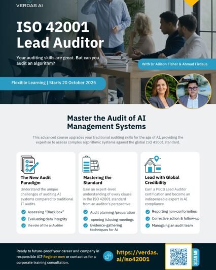ISO 42001 Lead Auditor - September cohort: 15 Sept 2025